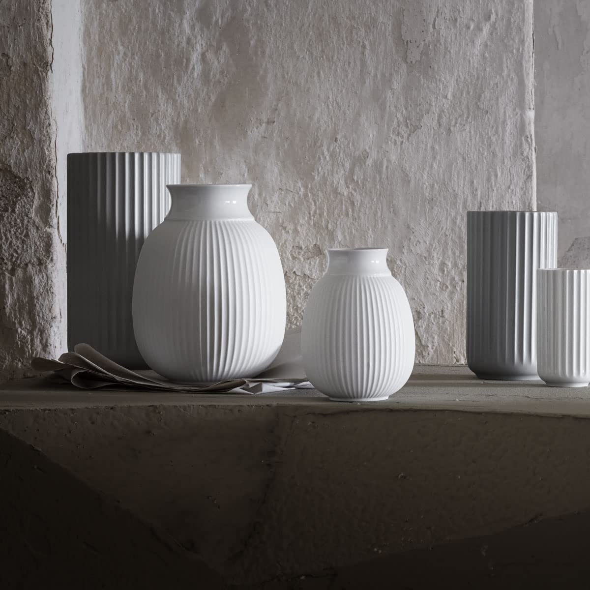 Amazon.co.jp: 【Lyngby Porcelaen】Lyngby Curve Vase ホワイト